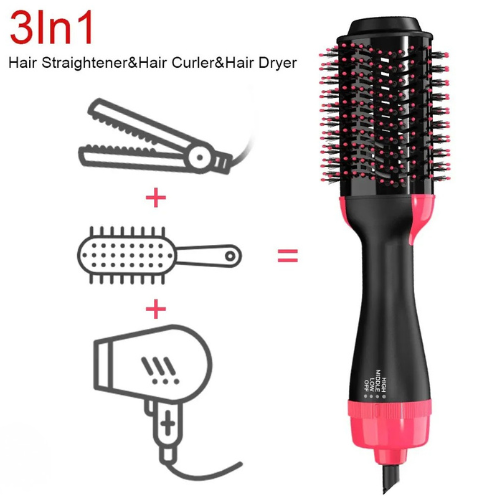 3-in-1 One-Step Hair Dryer Brush | Professional Blow Dryer, Straightener & Volumizer for Smooth, Shiny Hair