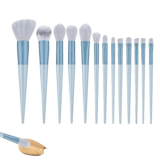 "13 Pcs Makeup Brush Set – Soft Bristles for Loose Powder, Foundation, Eyeshadow, Concealer, Contour,