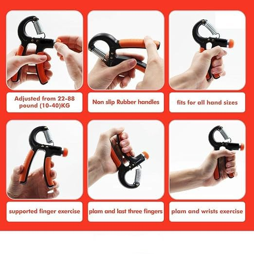 Adjustable Hand Gripper 10–60KG with Counter | Strength Trainer for Grip, Fingers & Forearms