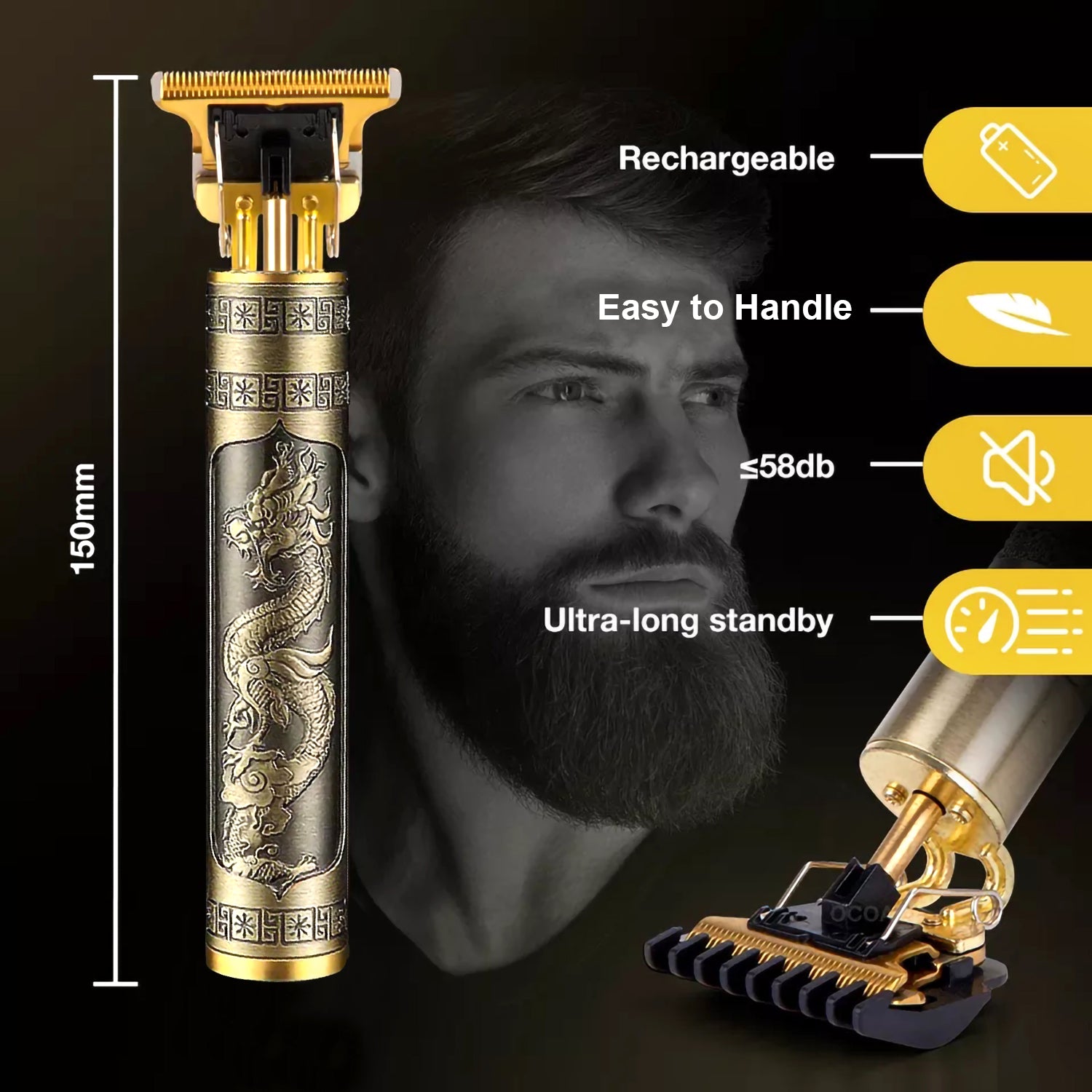 T9  Hair Trimmer for Men | Rechargeable Cordless Clipper & Shaver | Professional Grooming Machine for Men & Boys