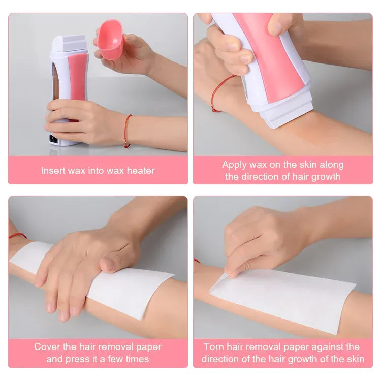 3-Pack Roll-On Wax Heater Machine | Portable Hair Removal Kit