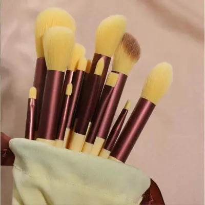 "13 Pcs Makeup Brush Set – Soft Bristles for Loose Powder, Foundation, Eyeshadow, Concealer, Contour,