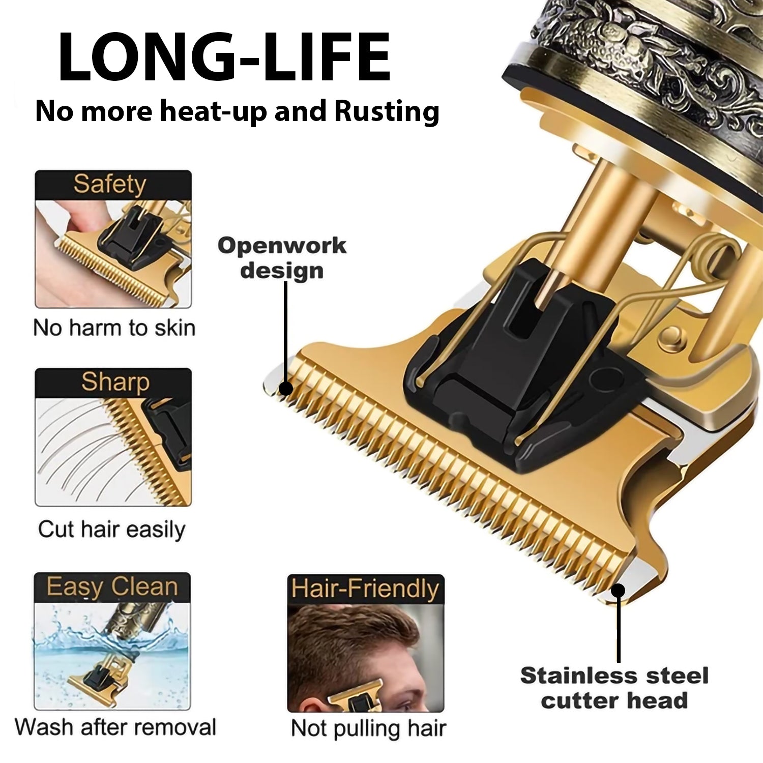 T9  Hair Trimmer for Men | Rechargeable Cordless Clipper & Shaver | Professional Grooming Machine for Men & Boys