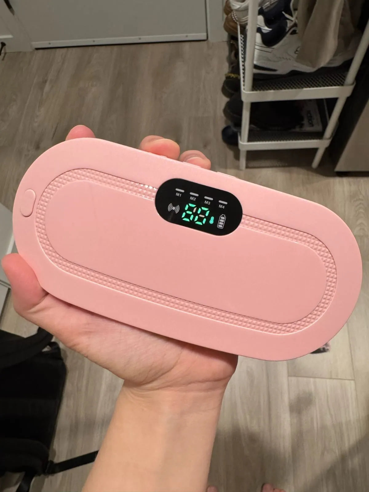 Period Pain Relief Belt – Heated Cramp Massager | 3 Heat Levels & 4 Modes