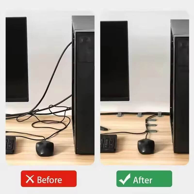 Reusable Cable Ties – Adjustable Self-Adhesive Cord Organizer for Desk & Wires