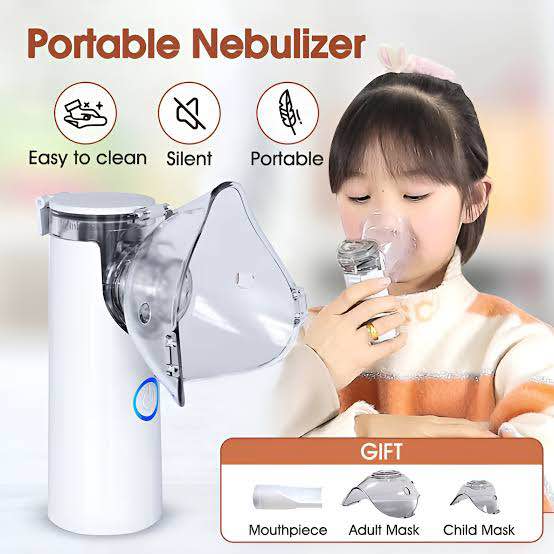Silent Mesh Nebulizer – Handheld, Rechargeable & Travel-Friendly for Kids and Adults