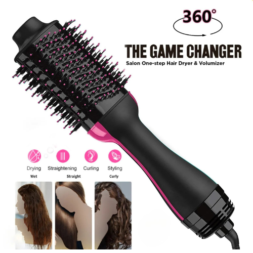 3-in-1 One-Step Hair Dryer Brush | Professional Blow Dryer, Straightener & Volumizer for Smooth, Shiny Hair