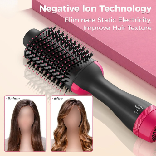 3-in-1 One-Step Hair Dryer Brush | Professional Blow Dryer, Straightener & Volumizer for Smooth, Shiny Hair