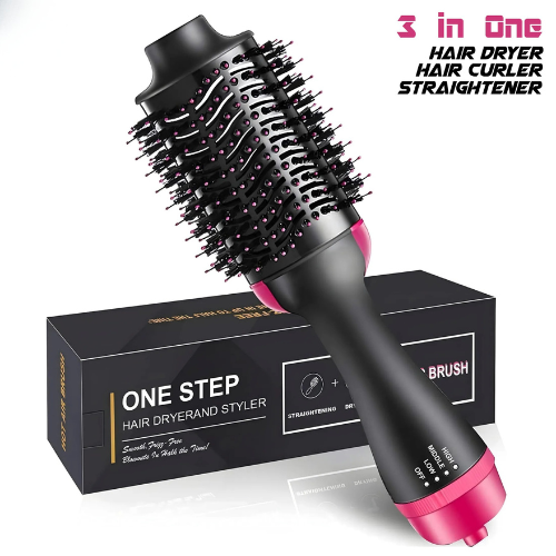 3-in-1 One-Step Hair Dryer Brush | Professional Blow Dryer, Straightener & Volumizer for Smooth, Shiny Hair