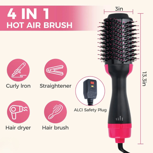 3-in-1 One-Step Hair Dryer Brush | Professional Blow Dryer, Straightener & Volumizer for Smooth, Shiny Hair