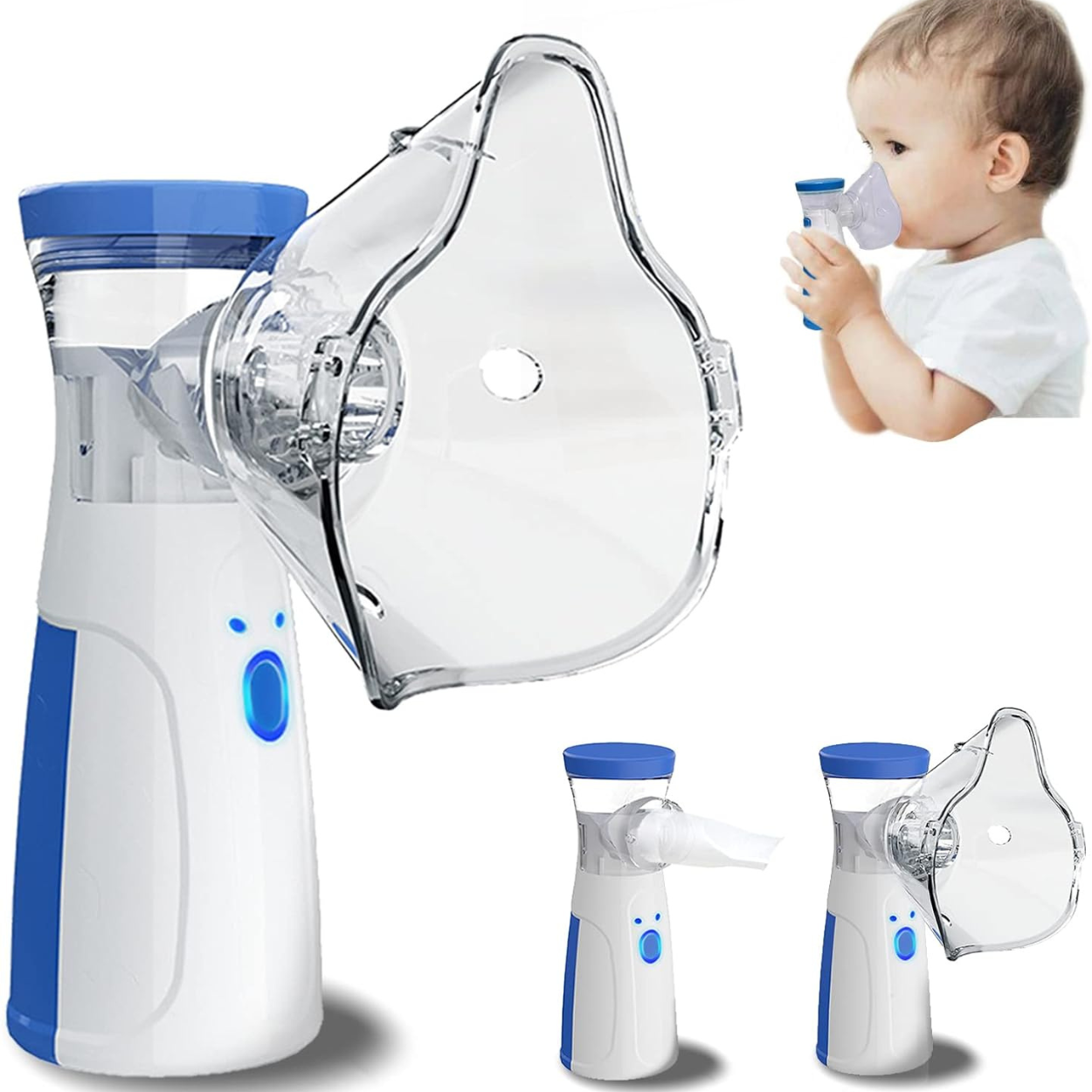 Silent Mesh Nebulizer – Handheld, Rechargeable & Travel-Friendly for Kids and Adults